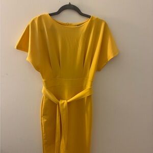 Macy's Vibrant Yellow Midi Dress